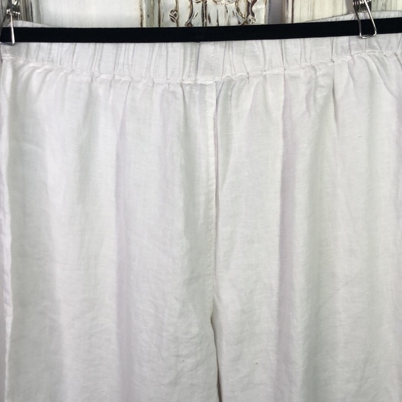 Rachel Zoe 100% Linen Hem Embellished Elastic Waist Pull On Pants Size XS - Picture 7 of 10